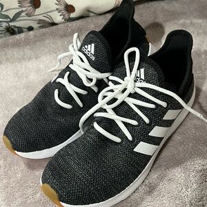 adidas Black and White Cloudfoam Plus Sneakers